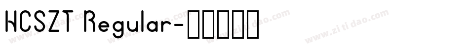 HCSZT Regular字体转换